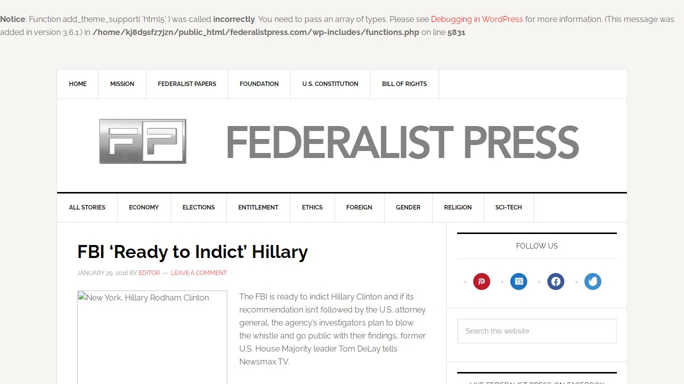 FBI ‘Ready to Indict’ Hillary - federalistpress.com