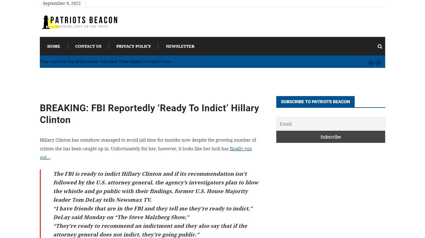 BREAKING: FBI Reportedly ‘Ready To Indict’ Hillary Clinton