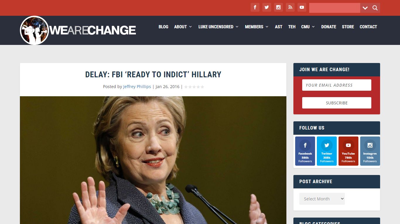 DeLay: FBI 'Ready to Indict' Hillary | We Are Change